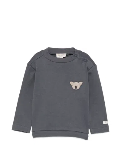 Donsje Babies' Jorijn Koala-patchwork Sweatshirt In Blue