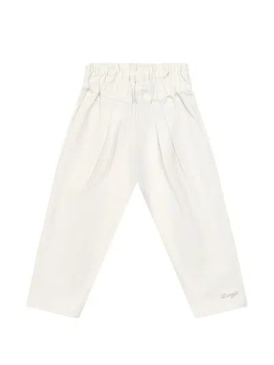 Donsje Babies' Juma Pleated Logo-embroidered Trousers In Neutrals