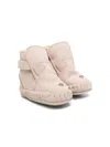 Donsje Girls Beige Leather Cat Boots In Grey