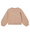 Donsje Kasine Cable-knit Balloon-sleeve Sweater In Brown