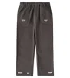 Donsje Kassim Embroidered Cotton Straight Pants In Grey
