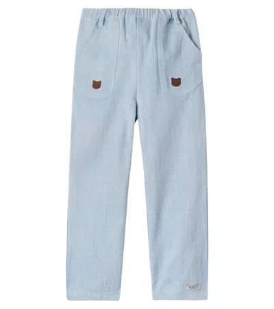 Donsje Kids' Kassim Embroidered Jeans In Blue