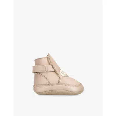 Donsje Kids' Niv Leather Booties Cream In Pink