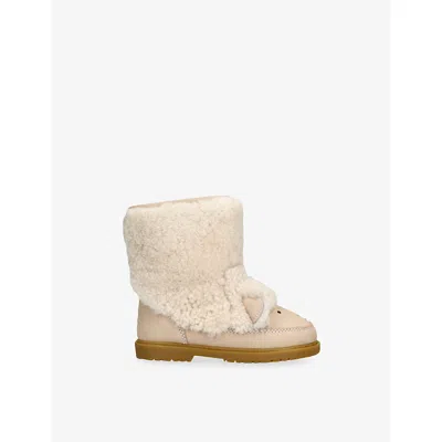 Donsje Kids' Wadou Lammy Wool Boots White/oth Eur 27 / 9 Uk In Neutral