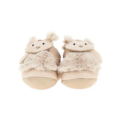 Donsje Kids' 'kitten' Leather Baby Shoes In Pink
