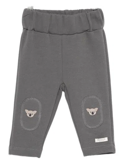 Donsje Babies' Koala-embroidered Trousers In Gray