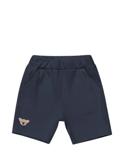 Donsje Kids' Koala-embroidered Shorts In Blue