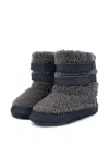 Donsje Larisso Touch-strap Ankle Boots In Gray