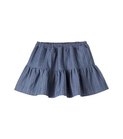 Donsje Lazie Pinstriped Skirt In Blue