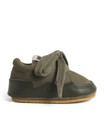 Donsje Kids' Leather Duuk Sneakers In Green