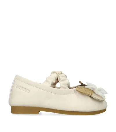 Donsje Kids' Leather Mileni Ballet Flats In White