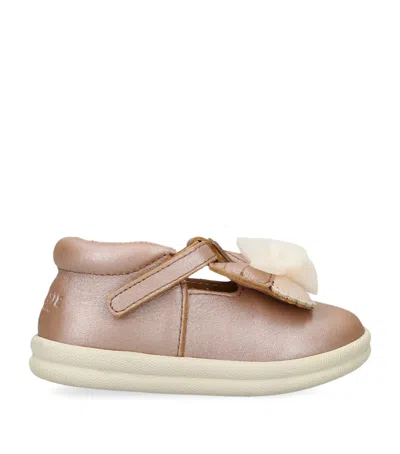Donsje Kids' Leather Vlindy Shoes In Brown