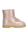 Donsje Kids' Xelly Unicorn Leather Boots Pink Eur 24 / 7 Uk In Gold
