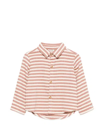 Donsje Babies' Leom Striped Buttoned Shirt In Multi
