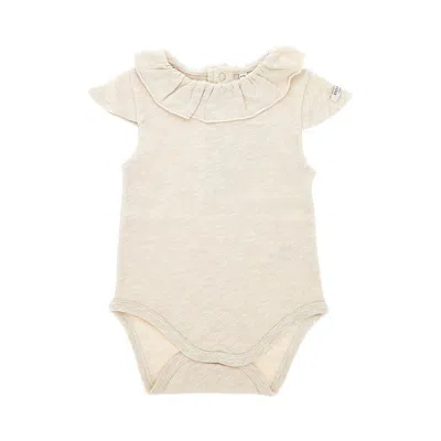 Donsje 'litzy' Ruffled Collar Bodysuit Kids In Neutral
