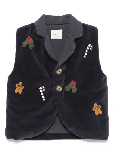 Donsje Babies' Mauck Gilet In Blue