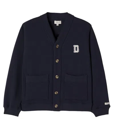 Donsje Maukie Cotton-blend Cardigan In Blue