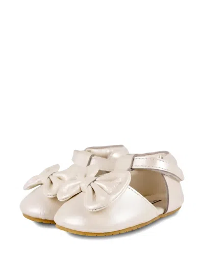 Donsje Babies' Meau Bow-detail Pre-walkers In Neutral