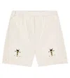 Donsje Mees Embroidered Swim Trunks In Cream