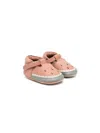 Donsje Nanoe Leather Crib Shoes In Pink