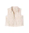 Donsje Neeltje Printed Cotton Gilet In Gold