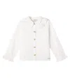 Donsje Nien Ruffled Cotton Blouse In White