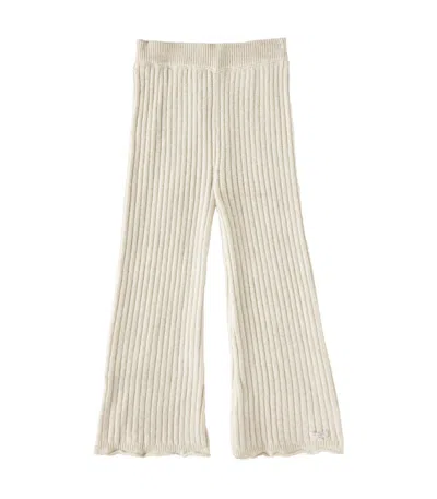 Donsje Kids' Nienis Wool And Cotton-blend Trousers In Beige