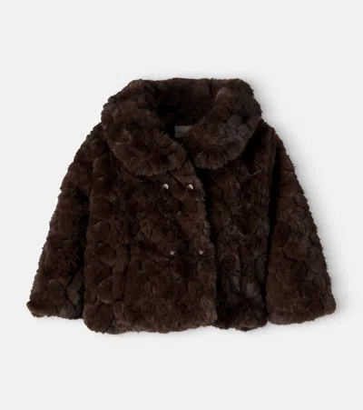 Donsje Kids' Noekie泰迪绒夹克 In Espresso Teddy