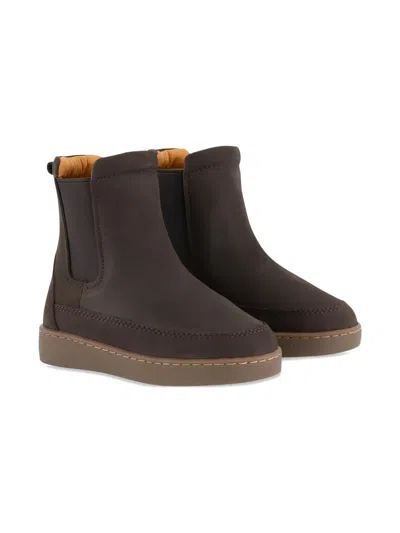 Donsje Kids' Ojeh Elasticated-panel Boots In Brown
