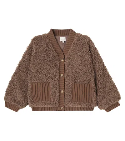 Donsje Kids' Olaan Cardigan In Brown