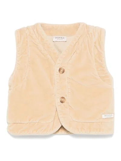Donsje Babies' Olaev Gilet In Brown