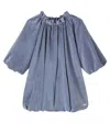 Donsje Oliana Cotton Velvet Dress In Blue