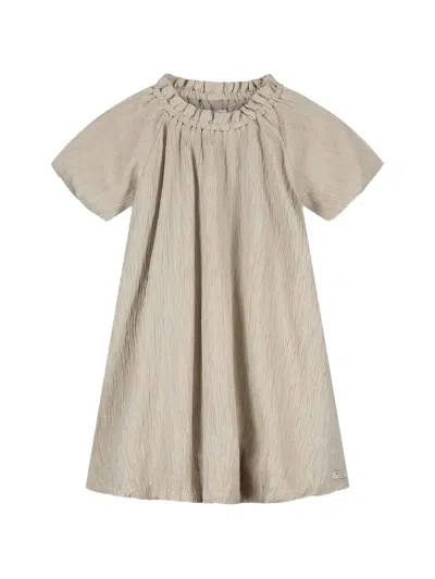 Donsje Kids' Oliana Ruffled Dress In Brown