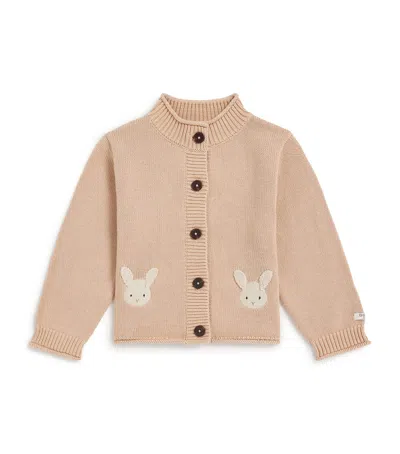 Donsje Kids' Organic Cotton Danta Cardigan In Pink