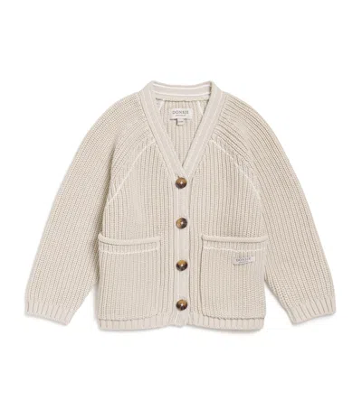 Donsje Kids' Organic Cotton Khalan Cardigan In Neutral