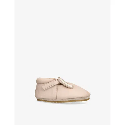 Donsje Pale Pink Baby Blinc Leather Crib Shoe