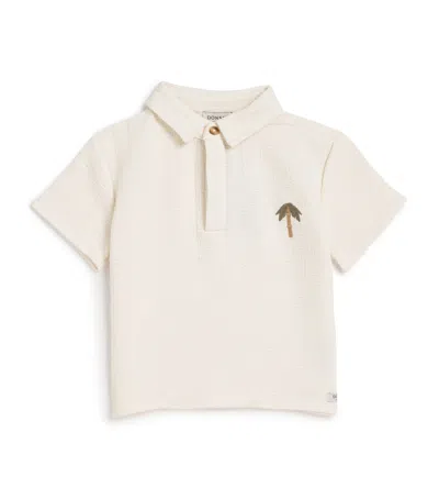 Donsje Kids' Palm Tree Polo Shirt In White