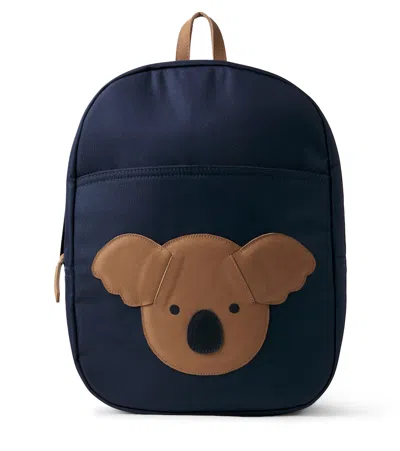 Donsje Pibbe Leather-trimmed Backpack In Blue