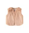 Donsje Pimmy Gilet In Cloudy Rose Teddy