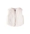 Donsje Pimmy Faux Shearling Vest In Off White Teddy