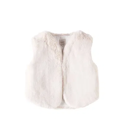 Donsje Kids' Pimmy Faux Shearling Vest In Off White Teddy