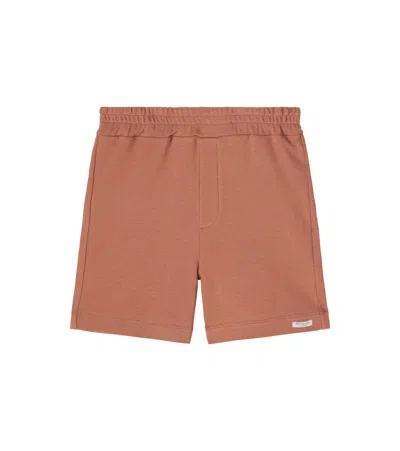 Donsje Kids' Rafie Cotton-blend Shorts In Brown