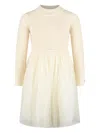 Donsje Ribbed-knit Tulle Dress In Neutral