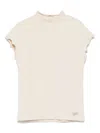Donsje Ribbed T-shirt In 中性色