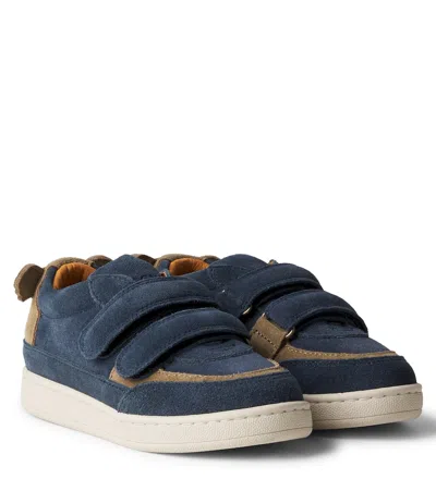 Donsje Kids' Rinou Suede Sneakers In Blue