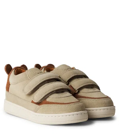 Donsje Kids' Rinou Suede Sneakers In Nude