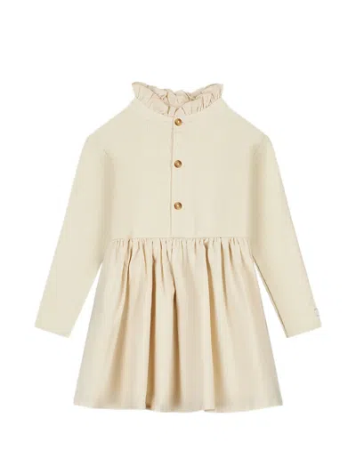 Donsje Ruffled Baby Dress In Neutral