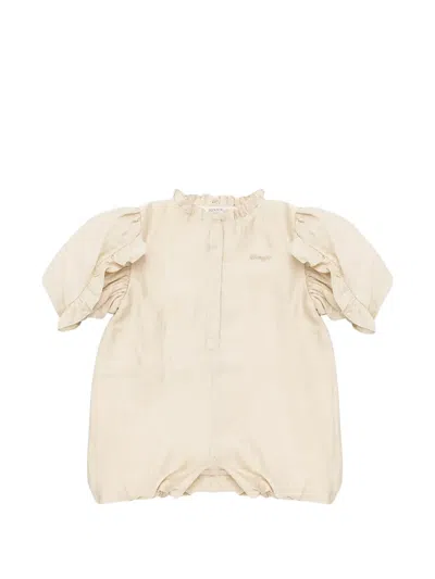 Donsje Babies' Ruffled Shorts In White