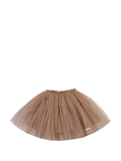 Donsje Kids' 러플 스커트 In Brown