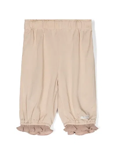 Donsje Babies' Ruffled-trim Twill Trousers In Neutrals